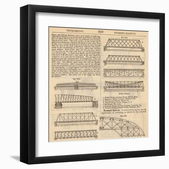 Bridge Engineering Encyclopedia "Truss-Bridges"-Piddix-Framed Art Print