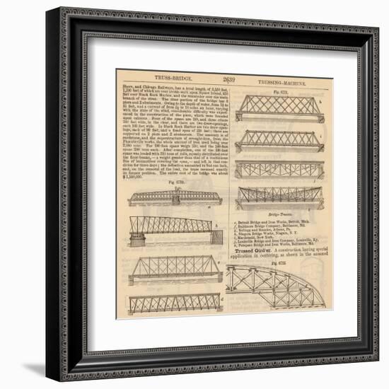 Bridge Engineering Encyclopedia "Truss-Bridges"-Piddix-Framed Art Print