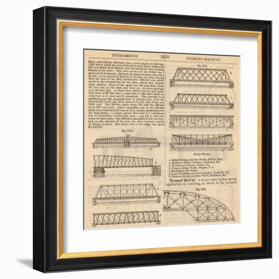 Bridge Engineering Encyclopedia "Truss-Bridges"-Piddix-Framed Art Print