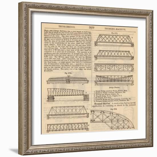 Bridge Engineering Encyclopedia "Truss-Bridges"-Piddix-Framed Art Print