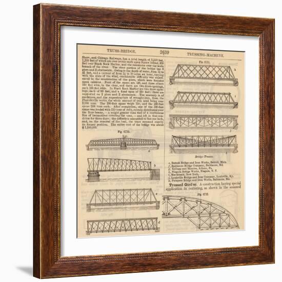 Bridge Engineering Encyclopedia "Truss-Bridges"-Piddix-Framed Art Print