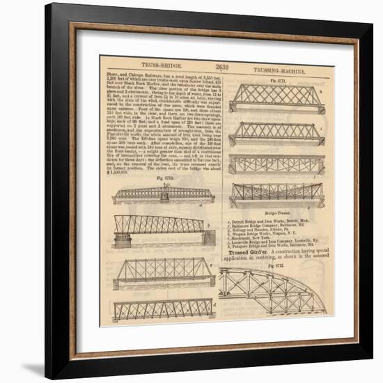 Bridge Engineering Encyclopedia "Truss-Bridges"-Piddix-Framed Art Print