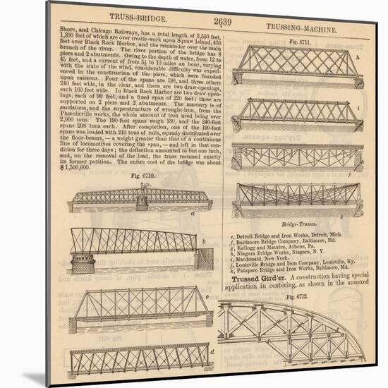 Bridge Engineering Encyclopedia "Truss-Bridges"-Piddix-Mounted Art Print