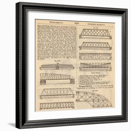 Bridge Engineering Encyclopedia "Truss-Bridges"-Piddix-Framed Art Print