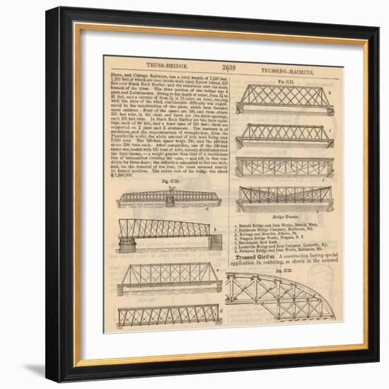 Bridge Engineering Encyclopedia "Truss-Bridges"-Piddix-Framed Art Print