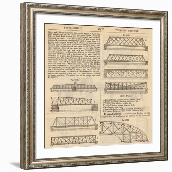 Bridge Engineering Encyclopedia "Truss-Bridges"-Piddix-Framed Art Print