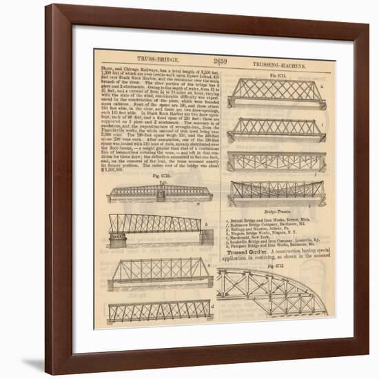 Bridge Engineering Encyclopedia "Truss-Bridges"-Piddix-Framed Art Print