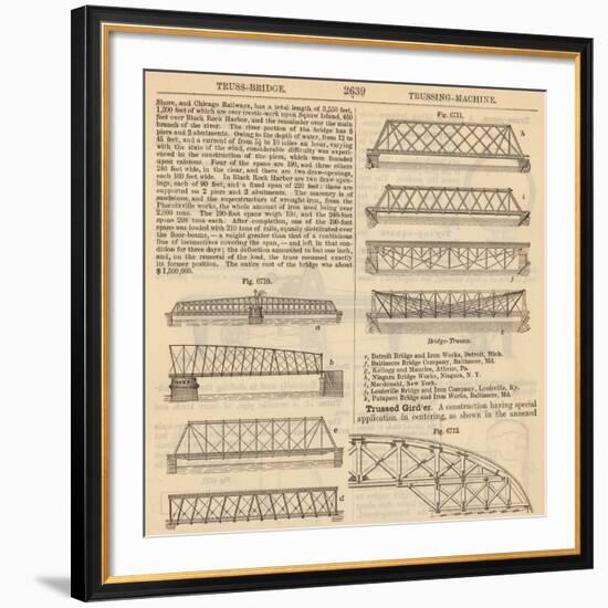 Bridge Engineering Encyclopedia "Truss-Bridges"-Piddix-Framed Art Print