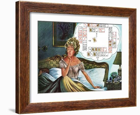 "Bridge Hand Disturbs Sleep," December 1, 1962-Constantin Alajalov-Framed Giclee Print