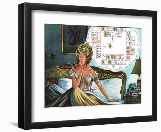 "Bridge Hand Disturbs Sleep," December 1, 1962-Constantin Alajalov-Framed Giclee Print