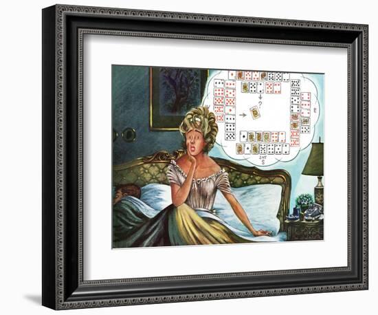 "Bridge Hand Disturbs Sleep," December 1, 1962-Constantin Alajalov-Framed Giclee Print