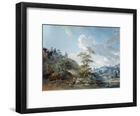 Bridge in a Valley, 1778-Jean-Baptiste Huet-Framed Giclee Print