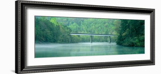 Bridge in Fog, Great Smokey Mountain National Park, North Carolina-null-Framed Photographic Print