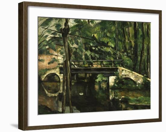 Bridge in Maincy, c.1879-Paul Cézanne-Framed Giclee Print