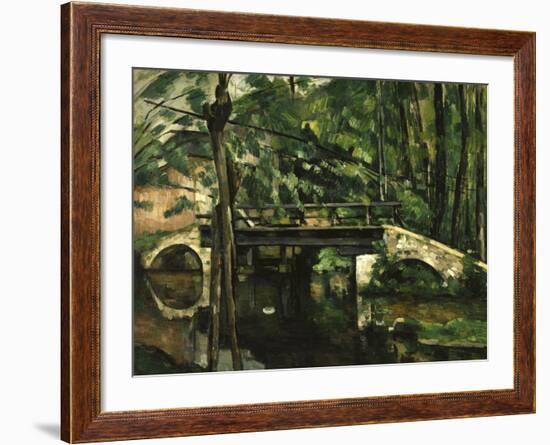 Bridge in Maincy, c.1879-Paul Cézanne-Framed Giclee Print