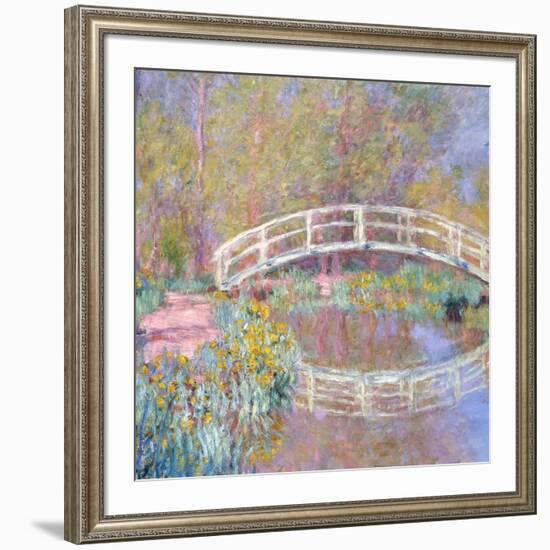 Bridge in Monet's Garden, 1895-96-Claude Monet-Framed Giclee Print