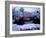 Bridge in Sinsen-En Garden in Snow, Kyoto, Japan-null-Framed Photographic Print