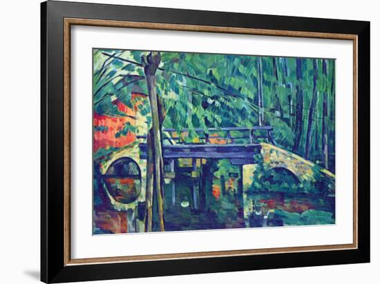 Bridge In The Forest-Paul Cézanne-Framed Art Print