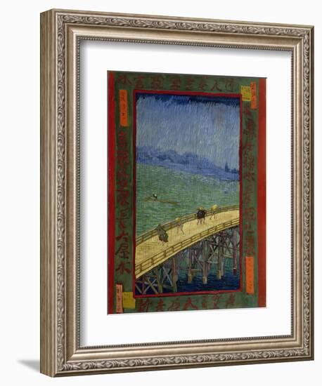 Bridge in the Rain (After Hiroshig), 1887-Vincent van Gogh-Framed Giclee Print