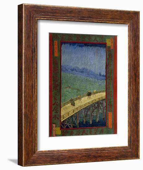 Bridge in the Rain (After Hiroshig), 1887-Vincent van Gogh-Framed Giclee Print