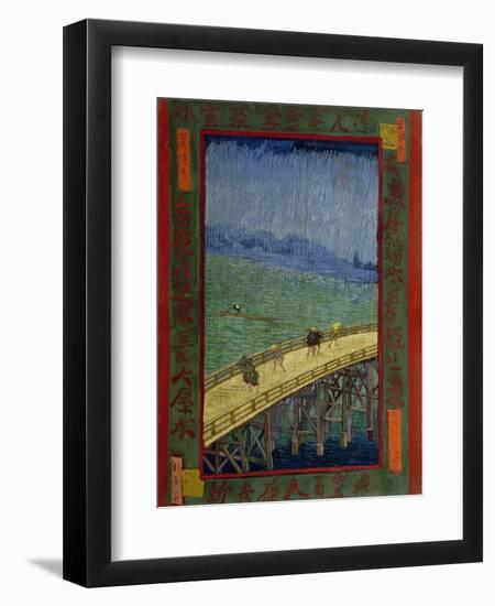 Bridge in the Rain (After Hiroshig), 1887-Vincent van Gogh-Framed Giclee Print