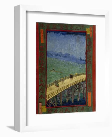 Bridge in the Rain (After Hiroshig), 1887-Vincent van Gogh-Framed Giclee Print