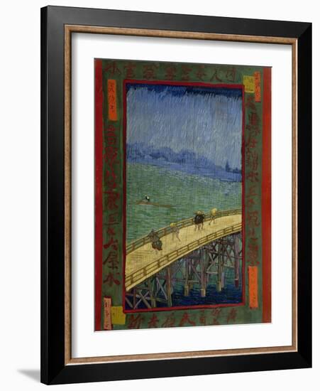 Bridge in the Rain (After Hiroshig), 1887-Vincent van Gogh-Framed Giclee Print