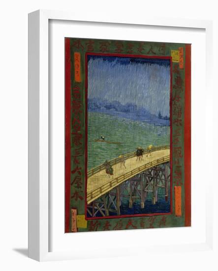 Bridge in the Rain (After Hiroshig), 1887-Vincent van Gogh-Framed Giclee Print