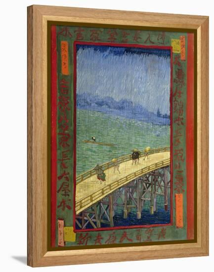 Bridge in the Rain (After Hiroshige)-Vincent van Gogh-Framed Premier Image Canvas