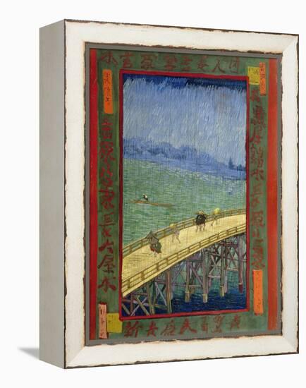 Bridge in the Rain (After Hiroshige)-Vincent van Gogh-Framed Premier Image Canvas