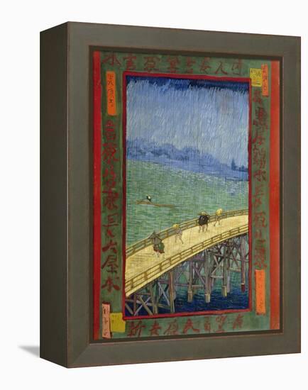 Bridge in the Rain (After Hiroshige)-Vincent van Gogh-Framed Premier Image Canvas