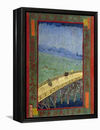 Bridge in the Rain (After Hiroshige)-Vincent van Gogh-Framed Premier Image Canvas