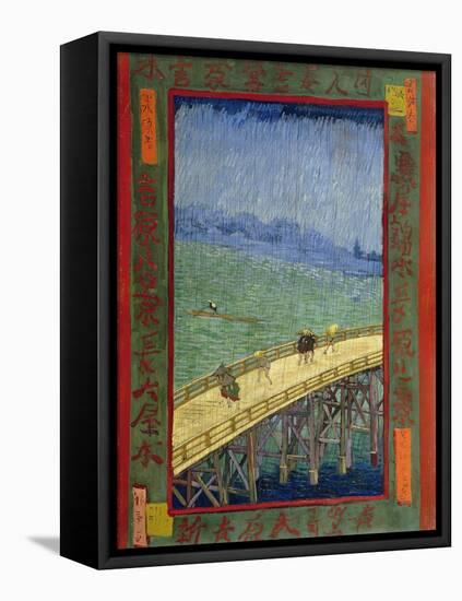 Bridge in the Rain (After Hiroshige)-Vincent van Gogh-Framed Premier Image Canvas