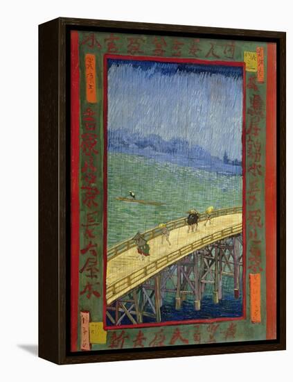 Bridge in the Rain (After Hiroshige)-Vincent van Gogh-Framed Premier Image Canvas