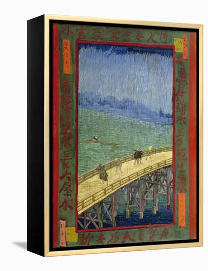 Bridge in the Rain (After Hiroshige)-Vincent van Gogh-Framed Premier Image Canvas