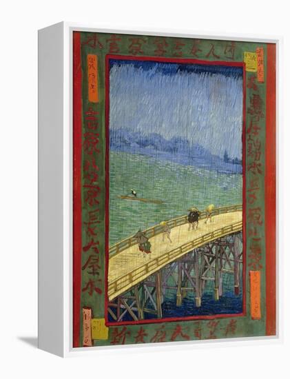 Bridge in the Rain (After Hiroshige)-Vincent van Gogh-Framed Premier Image Canvas