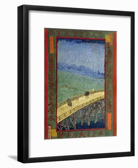 Bridge in the Rain (After Hiroshige)-Vincent van Gogh-Framed Giclee Print