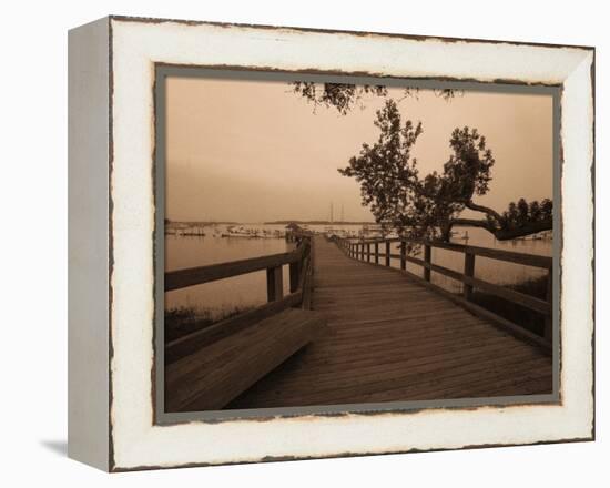 Bridge Leading to Pier-Guy Cali-Framed Premier Image Canvas