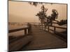 Bridge Leading to Pier-Guy Cali-Mounted Photographic Print