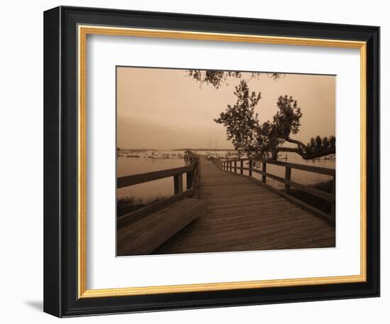 Bridge Leading to Pier-Guy Cali-Framed Photographic Print