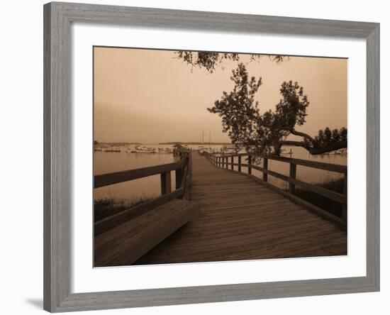 Bridge Leading to Pier-Guy Cali-Framed Photographic Print