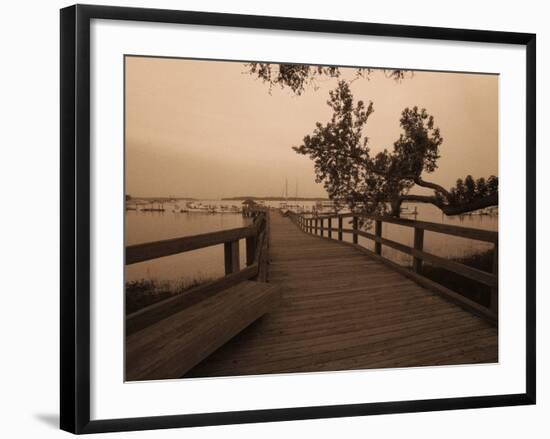 Bridge Leading to Pier-Guy Cali-Framed Photographic Print