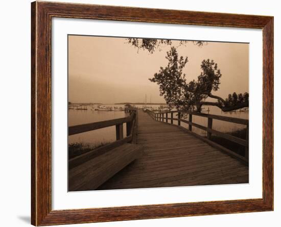 Bridge Leading to Pier-Guy Cali-Framed Photographic Print