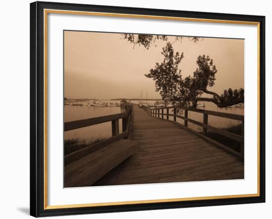 Bridge Leading to Pier-Guy Cali-Framed Photographic Print