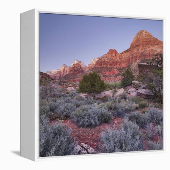 Bridge Mountain, Zion National Park, Utah, Usa-Rainer Mirau-Framed Premier Image Canvas