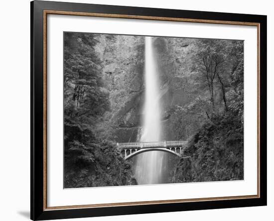 Bridge, Multnomah Falls, Columbia Gorge, Oregon, USA-Walter Bibikow-Framed Photographic Print