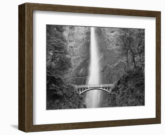 Bridge, Multnomah Falls, Columbia Gorge, Oregon, USA-Walter Bibikow-Framed Photographic Print