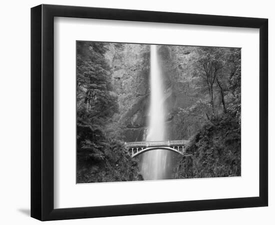 Bridge, Multnomah Falls, Columbia Gorge, Oregon, USA-Walter Bibikow-Framed Photographic Print