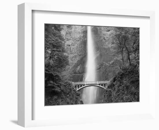 Bridge, Multnomah Falls, Columbia Gorge, Oregon, USA-Walter Bibikow-Framed Photographic Print