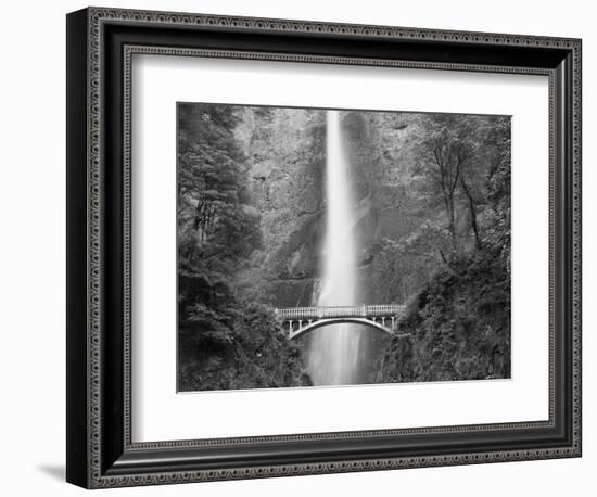 Bridge, Multnomah Falls, Columbia Gorge, Oregon, USA-Walter Bibikow-Framed Photographic Print